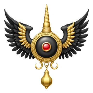 Holy Emblem with black wings and horn sticker