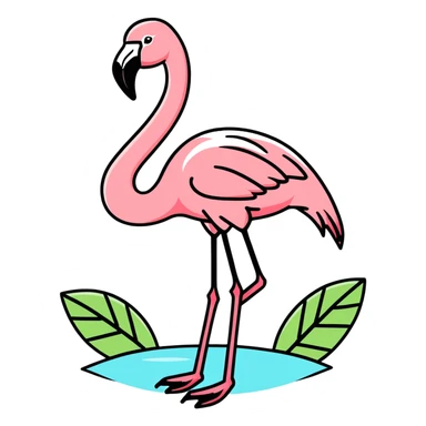 flamingo sticker