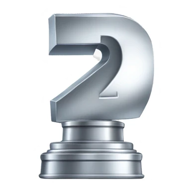 Platinum Trophy in the Shape of Number 7 sticker