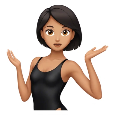 sport dancer in black leotards who talk sticker