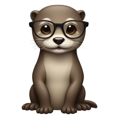 Otter with glasses sticker