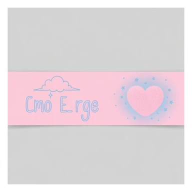 pastel emo banner with a heart accent, cute, expressive, minimal, variation 1 sticker
