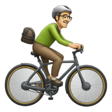 Monsieur qui fait du vélo sticker