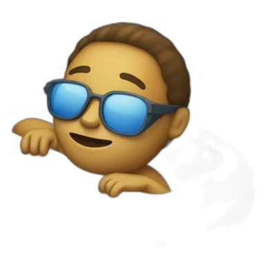 Singe qui va a la piscine sticker