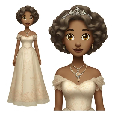 Shabby chic princess sticker