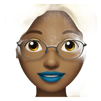 Mermaid blonde  and blue eyes wearing glasses  sticker