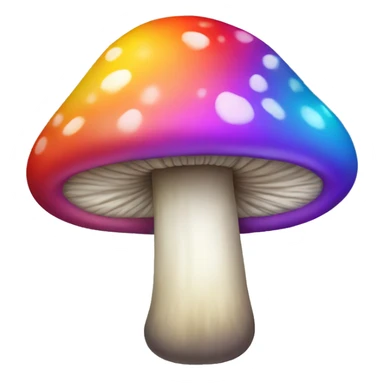 Rainbow mushroom sticker