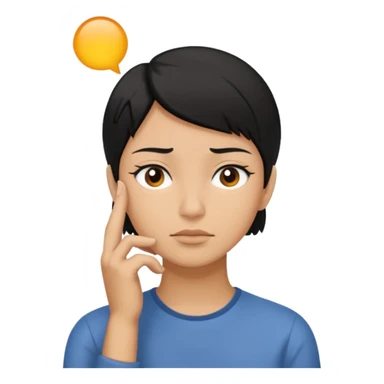 Mano en la sien (pensar) sticker