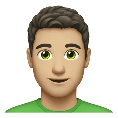 green eyed brunette male sticker
