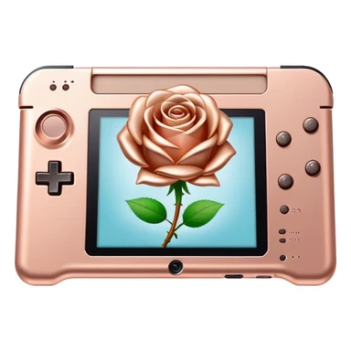 A rose gold Nintendo DS sticker