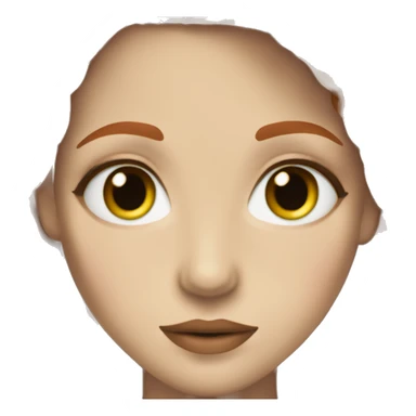 whyoung woman central green eyes small nose redhead long hair layers freckles brown lipstick sticker