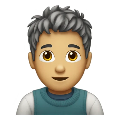 A boy with socks sticker