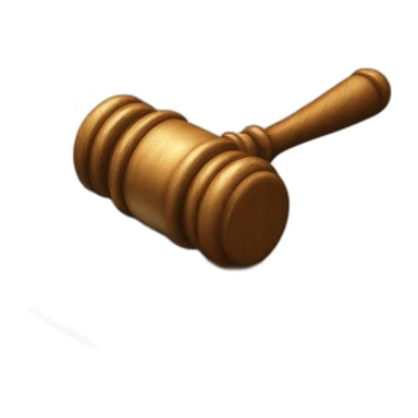 The gavel  hit the sound block sticker