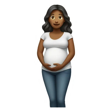 A pregnant woman under. sticker