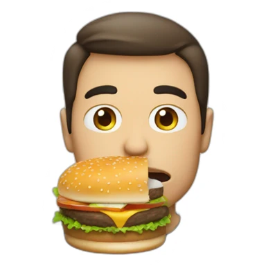 Mono comiendo hamburguesa  sticker