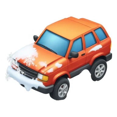 Car driving in the snow  sticker