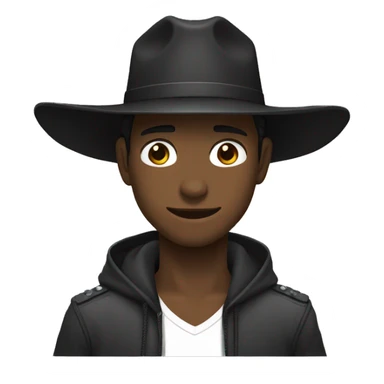 Chico estilo anime con caballo Negro y mirafa fria  sticker