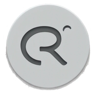 A white circle being the base of the emoji. Inside the circle having the letters "R" and  "S" in cursive sticker