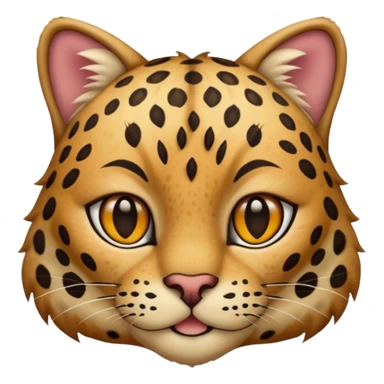 prehistoric cat wearing leopard skin sticker