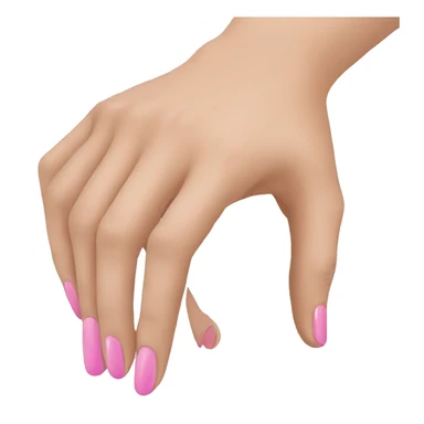 A Man’s Finger with pink nails  sticker