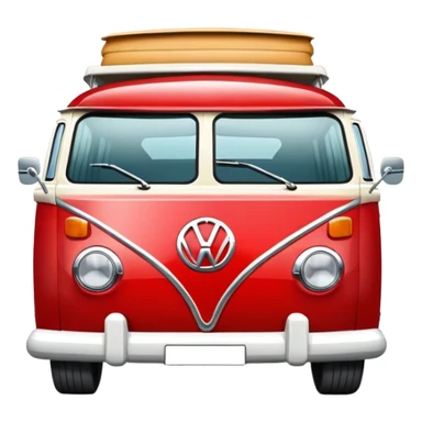 create a red VW camper sticker