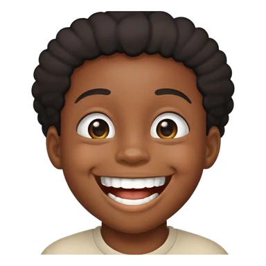 happy black kid sticker