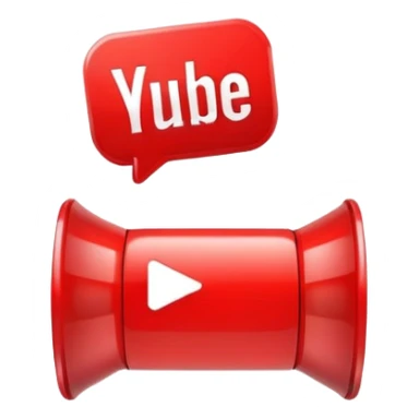 Red YouTube subscribe button with bell icon sticker