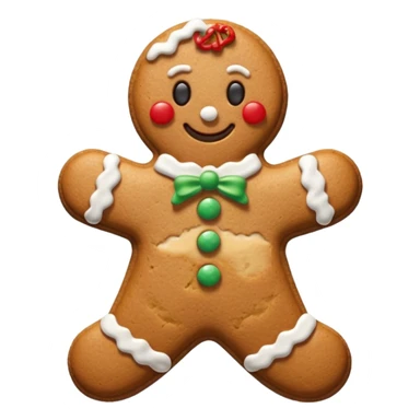 Christmas gingerbread white  sticker