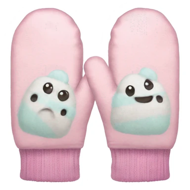 Pastel mittens pair  sticker