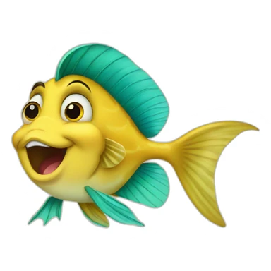 flounder from little mermaid sticker