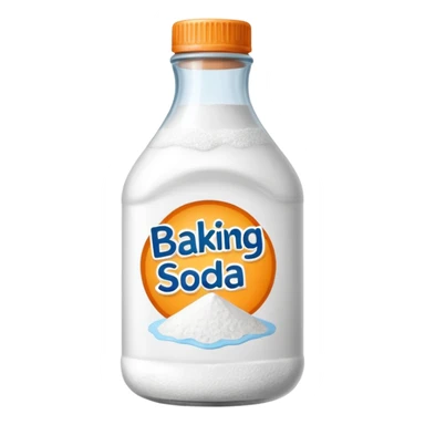 baking soda, bottle. sticker