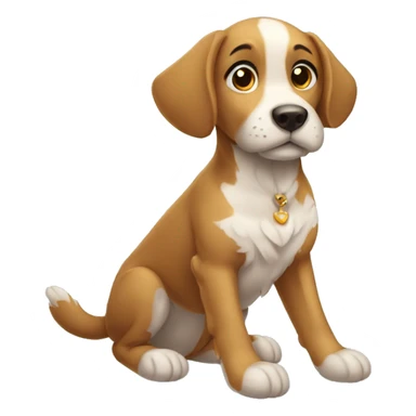 perro con alas para volar sticker