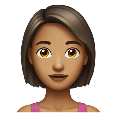 Light tanned brunette girl with light brown eyes sticker