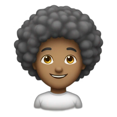 afro smile sticker