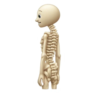 a spine with scoliosis  sticker