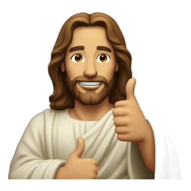 Jesus christ grinding thumbs up sticker