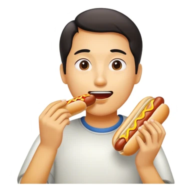 Asian eating dog sticker