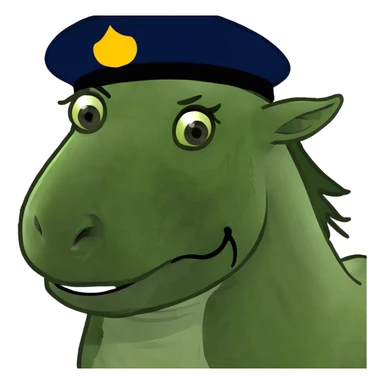 A horse wearing a hat ￼ sticker