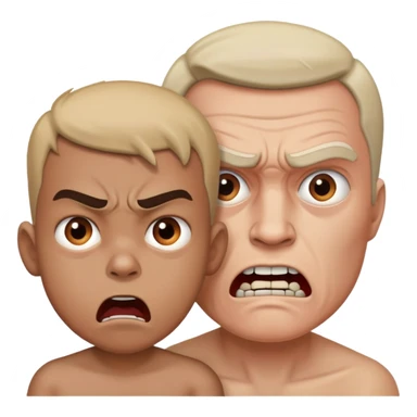 dad beating kid sticker