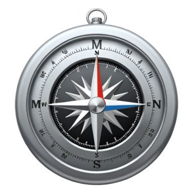 compass with 'mission' sticker