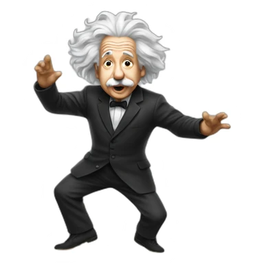 Einstein dancing rap sticker