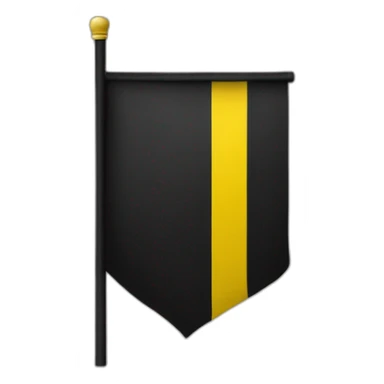 drapeau noir et jaune sticker