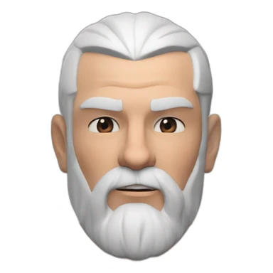 Muscular-man-white-air-white-beard-full-body sticker