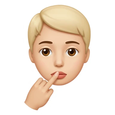 shhh one finger sticker