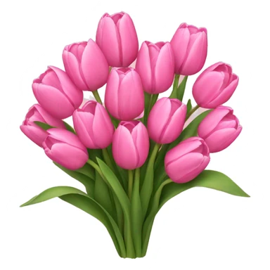 Pink tulip bouquet  sticker
