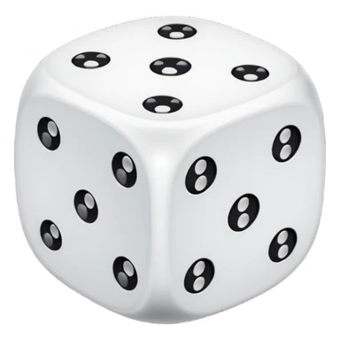 two dices in with burgundy details sticker