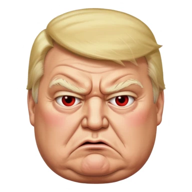 uSE THIS AS A REFERENCE PICTURE TO CREATE AN ANGRY, ELDERLY, OBESE DONALD TRUMP EMOJI sticker