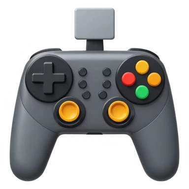 game controller with a cube above sticker