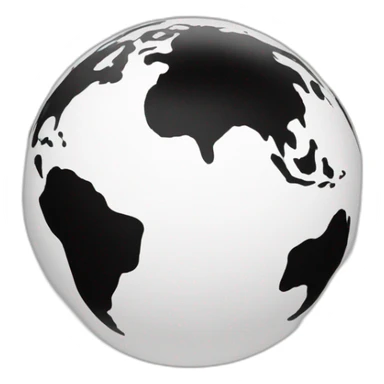 earth black and white with gradient sticker