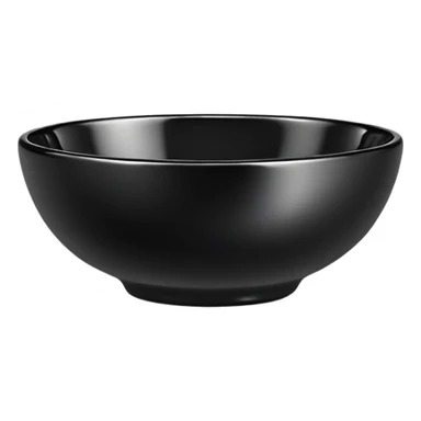 small black shiny bowl sticker